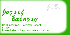jozsef balazsy business card